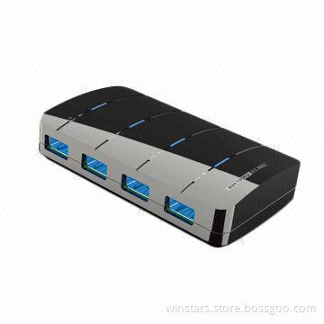 4 port USB 3.0 hub up to 5Gbps, charge iPad/iPhone